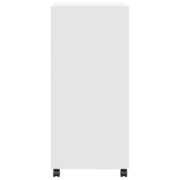 vidaXL Rulleskap hvit 55x40x91 cm konstruert tre