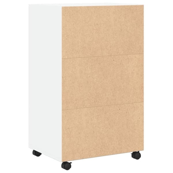 vidaXL Rulleskap hvit 55x40x91 cm konstruert tre
