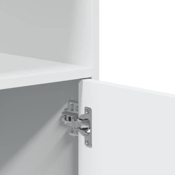 vidaXL Rulleskap hvit 55x40x91 cm konstruert tre