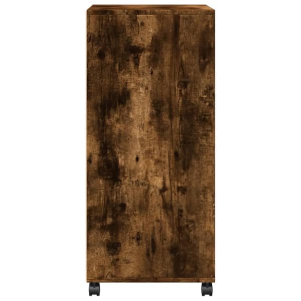 vidaXL Rulleskap røkt eik 55x40x91 cm konstruert tre