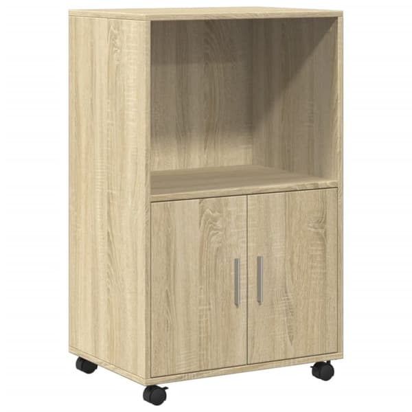 vidaXL Rulleskap sonoma eik 55x40x91 cm konstruert tre