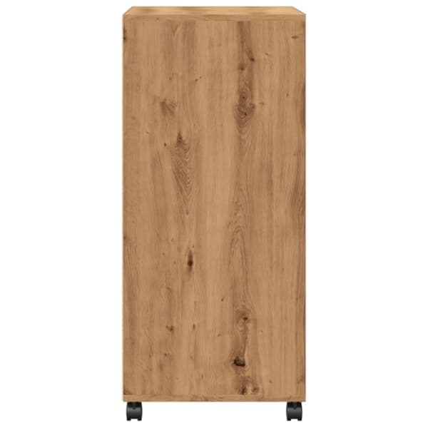 vidaXL Skåp med hjul ek 55x40x91 cm konstruerat trä