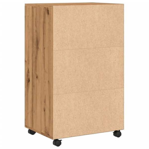 vidaXL Skåp med hjul ek 55x40x91 cm konstruerat trä