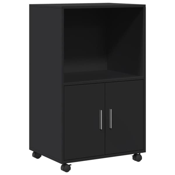 vidaXL rullebord 55x40x91 cm konstrueret træ sort