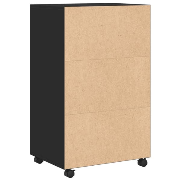 vidaXL rullebord 55x40x91 cm konstrueret træ sort