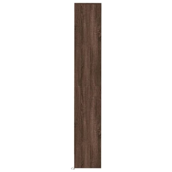 vidaXL skab med LED 36x32,5x200 cm konstrueret træ brun egetræsfarve
