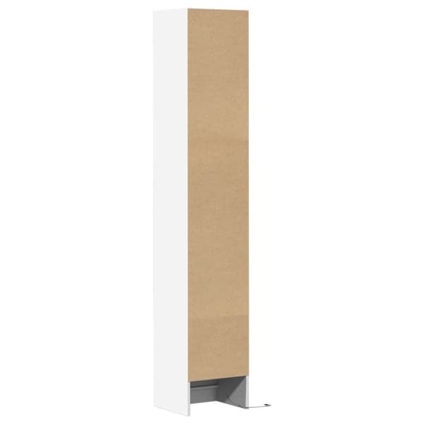 vidaXL reol med LED-lys 36x32,5x200 cm konstrueret træ hvid