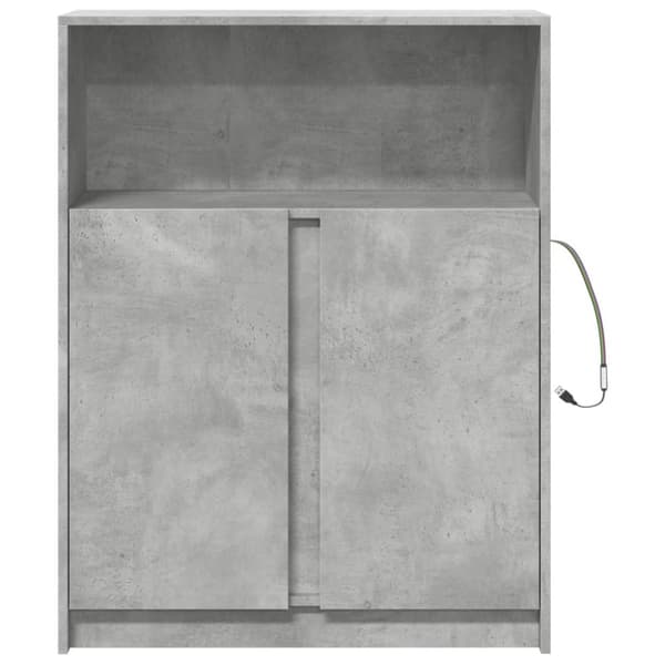 vidaXL Senkki LED-valoilla betoninharmaa 77x34x100 cm tekninen puu