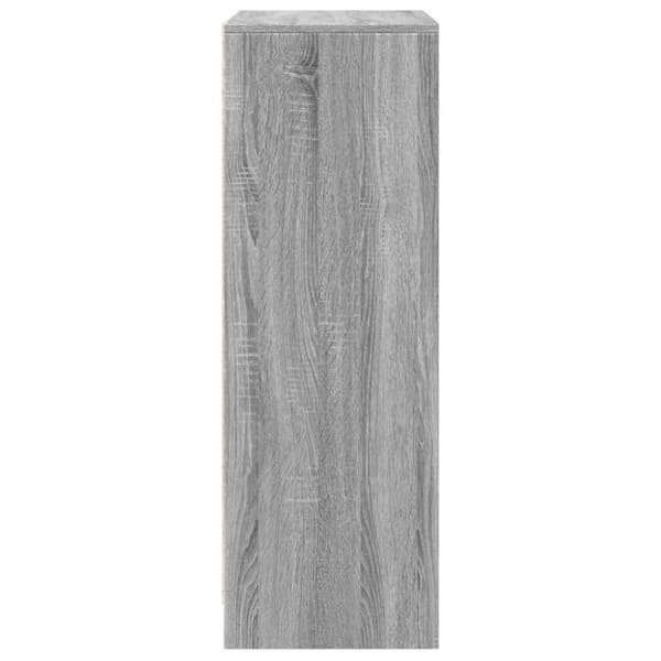 vidaXL skab med LED-lys 77x34x100 cm konstrueret træ grå sonoma-eg