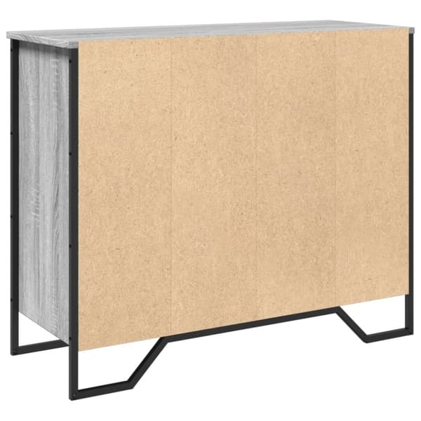 vidaXL skænk 91x35,5x74,5 cm konstrueret træ grå sonoma-eg
