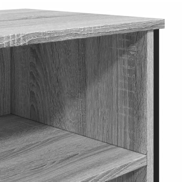 vidaXL skænk 91x35,5x74,5 cm konstrueret træ grå sonoma-eg