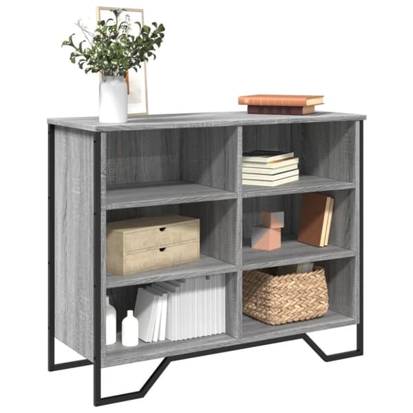 vidaXL skænk 91x35,5x74,5 cm konstrueret træ grå sonoma-eg