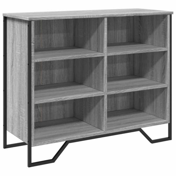 vidaXL skænk 91x35,5x74,5 cm konstrueret træ grå sonoma-eg