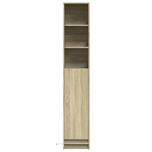 vidaXL Skjenk med LED sonoma eik 36x32,5x200 cm konstruert tre
