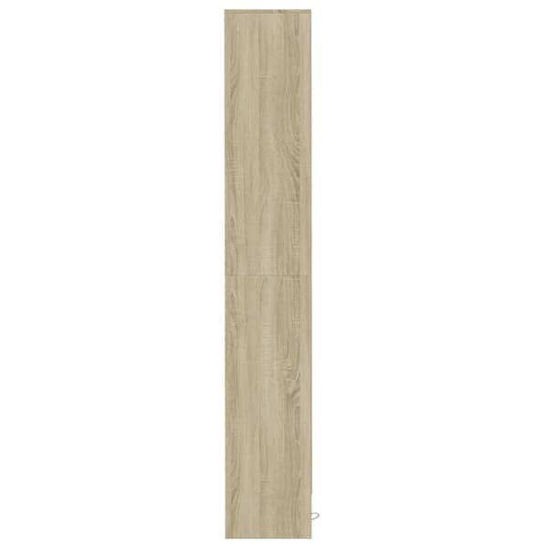 vidaXL Skjenk med LED sonoma eik 36x32,5x200 cm konstruert tre