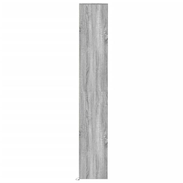 vidaXL Skjenk med LED grå sonoma 36x32,5x200 cm konstruert tre