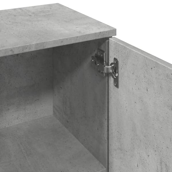 vidaXL Skjenk betonggrå 90,5x29,5x65 cm konstruert tre