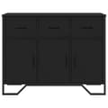 Miniatyrbilde 5 av 11: vidaXL Skjenk svart 97x32,5x74,5 cm konstruert tre