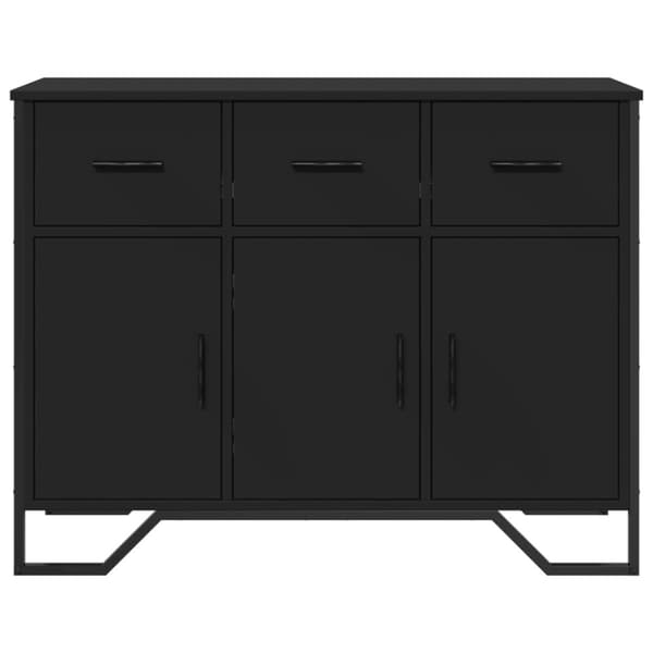 vidaXL Skjenk svart 97x32,5x74,5 cm konstruert tre
