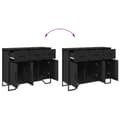 Miniatyrbilde 9 av 11: vidaXL Skjenk svart 97x32,5x74,5 cm konstruert tre