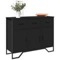 Miniatyrbilde 2 av 11: vidaXL Skjenk svart 97x32,5x74,5 cm konstruert tre