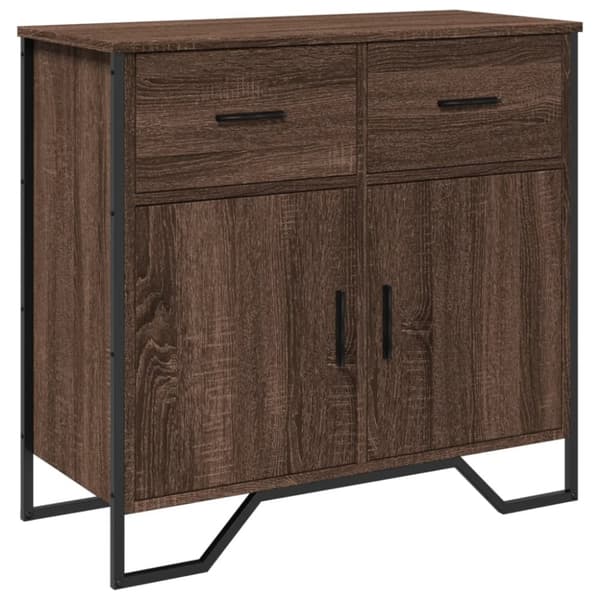 vidaXL Skjenk brun eik 79,5x35,5x74,5 cm konstruert tre
