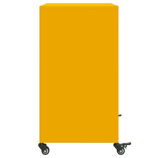 vidaXL Skänk senapsgul 68,5x39x72 cm stål
