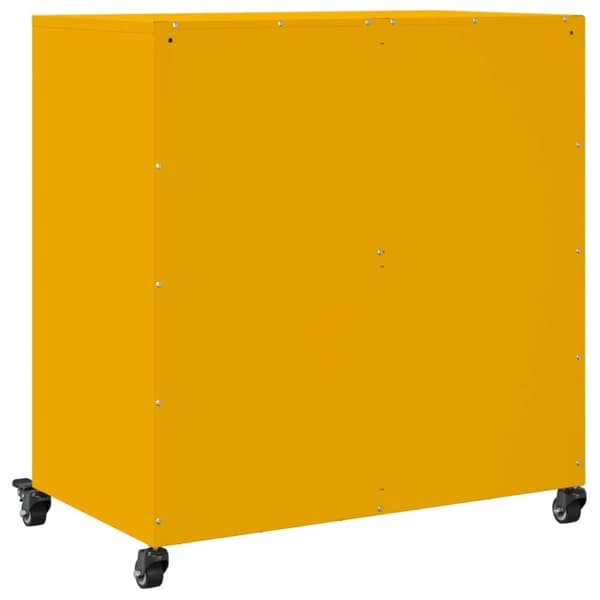 vidaXL Skänk senapsgul 68,5x39x72 cm stål