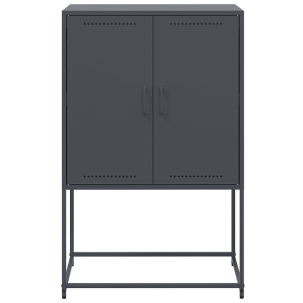 vidaXL Highboard antrasitt 68,5x38,5x107 cm stål