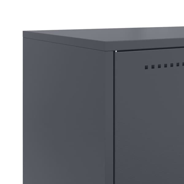 vidaXL Highboard antrasitt 68,5x38,5x107 cm stål