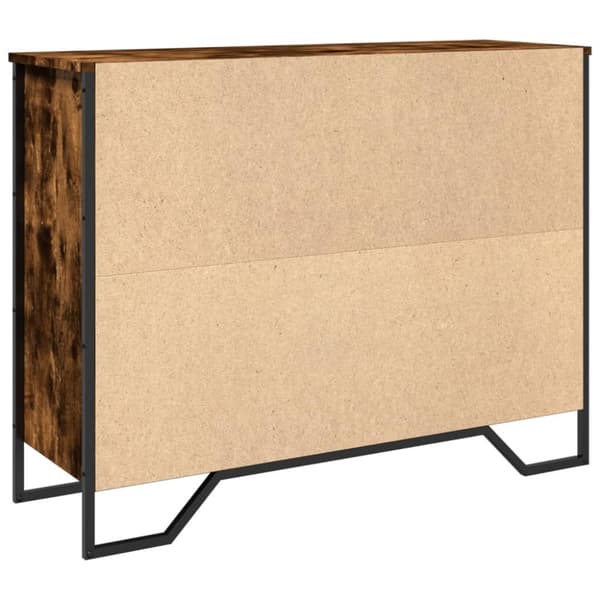 vidaXL Skjenk røkt eik 97x32,5x74,5 cm konstruert tre