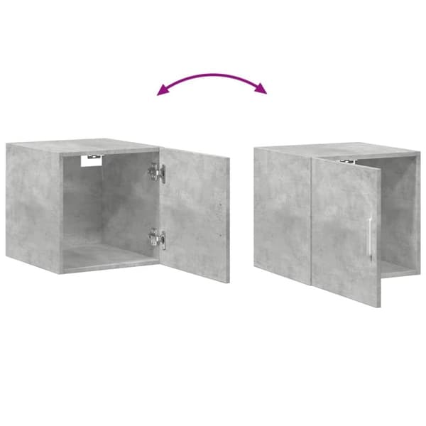 vidaXL Veggskap betonggrå 40x42,5x40 cm konstruert tre
