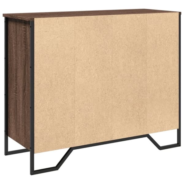 vidaXL skænk 91x35,5x74,5 cm konstrueret træ brun egetræsfarve