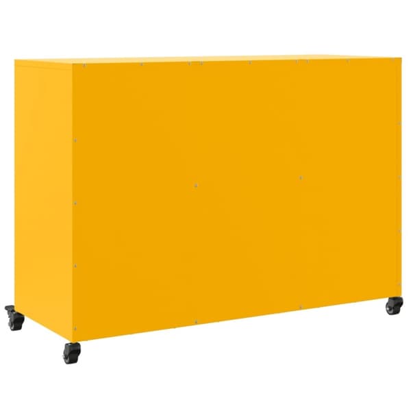 vidaXL Yöpöytä sinapinkeltainen 100,5x39x72 cm teräs