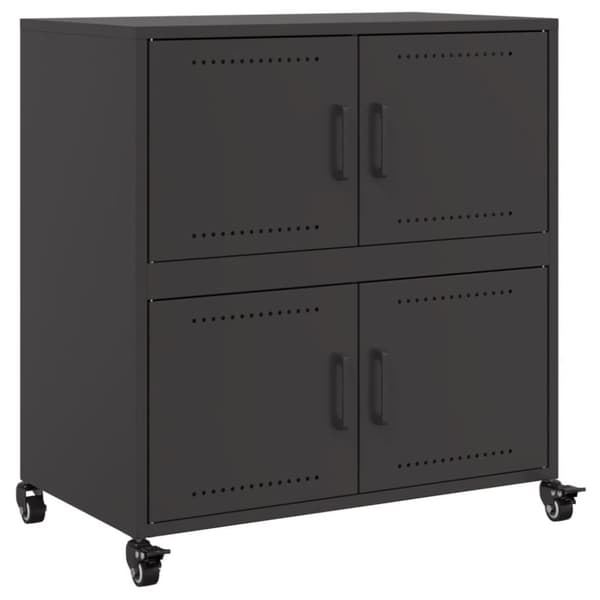 vidaXL skab 68x39x72 cm stål sort