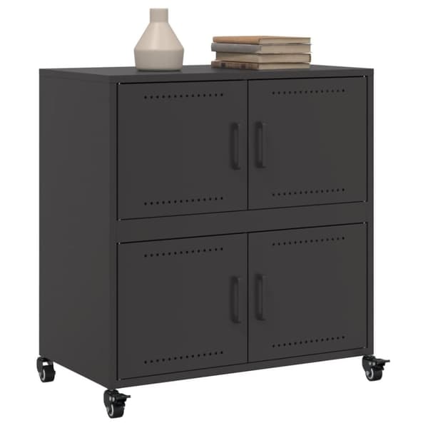 vidaXL skab 68x39x72 cm stål sort