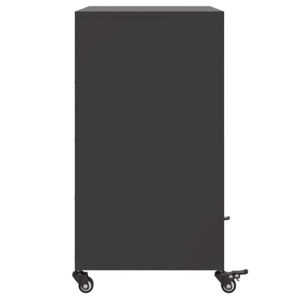 vidaXL skab 68x39x72 cm stål sort