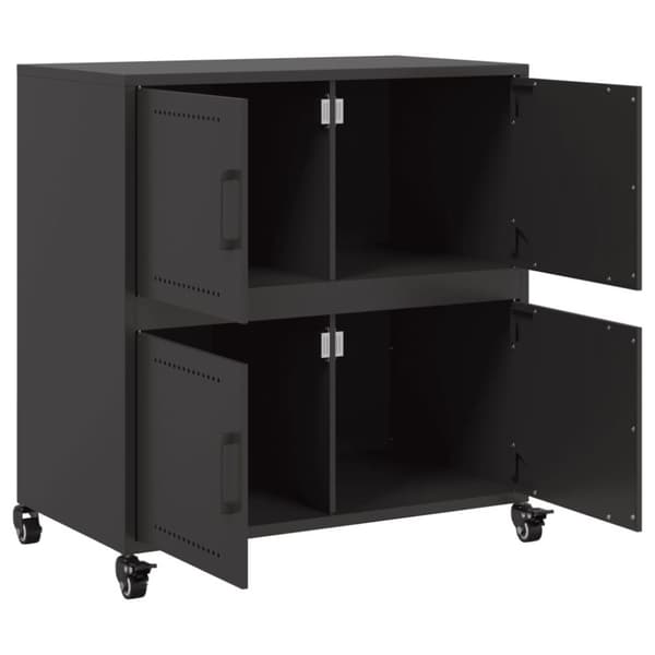 vidaXL skab 68x39x72 cm stål sort