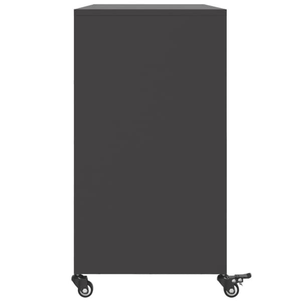 vidaXL skænk 100,5x39x72 cm stål sort