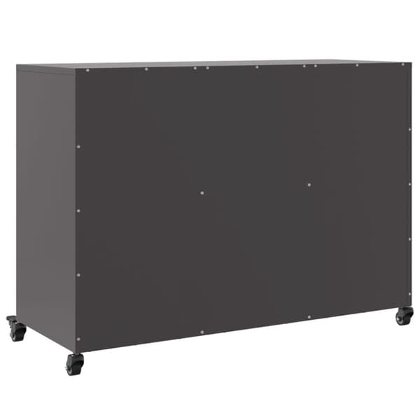 vidaXL skænk 100,5x39x72 cm stål sort
