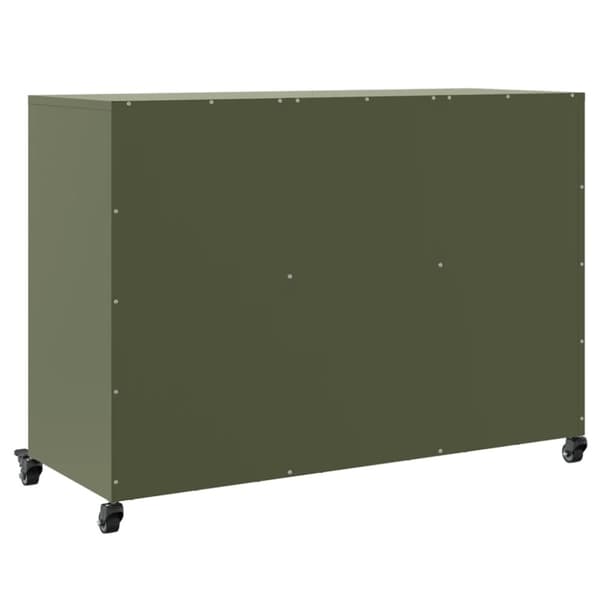 vidaXL Senkki oliivinvihreä 100,5x39x72 cm teräs