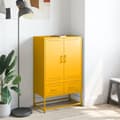 Miniatyrbillede 4 af 11: vidaXL højskab 68x39x111,5 cm stål sennepsgul
