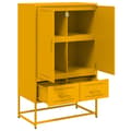 Miniatyrbillede 8 af 11: vidaXL højskab 68x39x111,5 cm stål sennepsgul