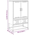 Miniatyrbillede 11 af 11: vidaXL højskab 68x39x111,5 cm stål sennepsgul