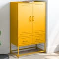 Miniatyrbillede 2 af 11: vidaXL højskab 68x39x111,5 cm stål sennepsgul
