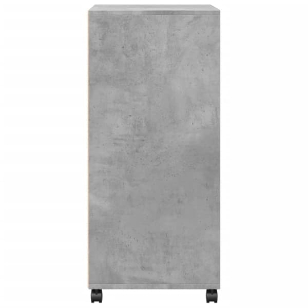 vidaXL Kaappi pyörillä betoninharmaa 55x40x91 cm lastulevy