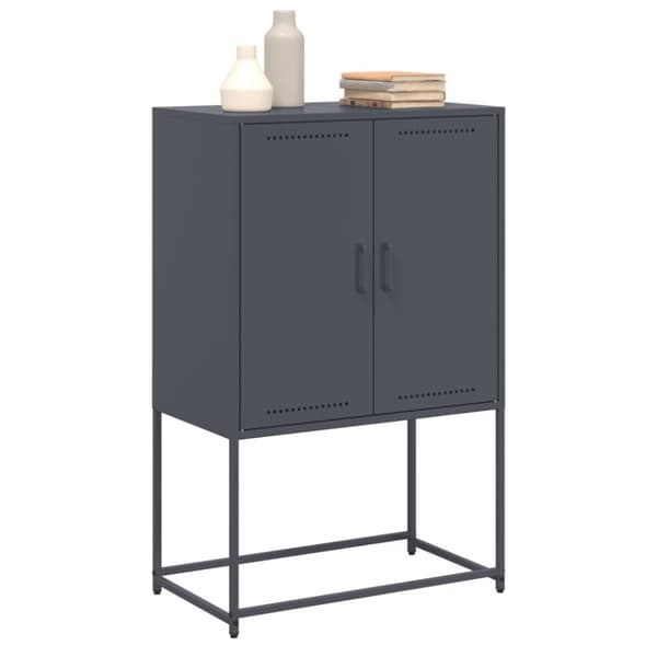 vidaXL skab 68,5x38,5x107 cm stål antracitgrå