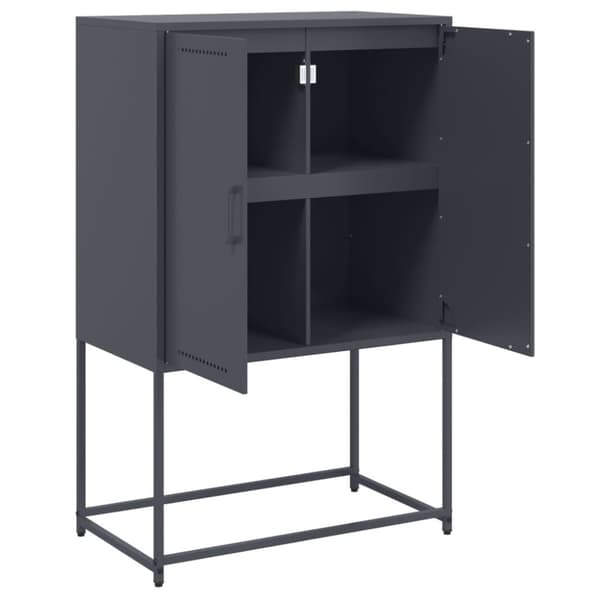 vidaXL skab 68,5x38,5x107 cm stål antracitgrå