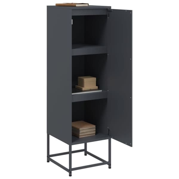 vidaXL skab 36x39x123 cm stål antracitgrå