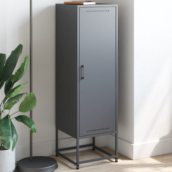 vidaXL skab 36x39x123 cm stål antracitgrå